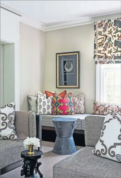  ?? [ANGIE SECKINGER/MARIKA MEYER INTERIORS] ?? Among the trends emerging for 2019 are patterned fabrics, which can be paired.