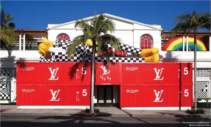  ??  ?? The temporary Louis Vuitton
Men's in Beverly Hills.