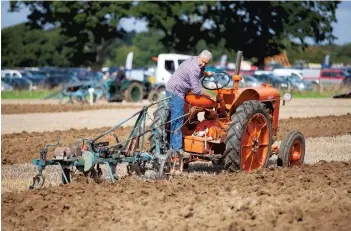  ?? ?? Colin Brouke competing at the West Grinstead and District Plough Match and Agricultur­al Show.