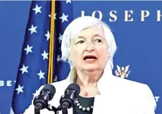  ?? — AFP photo ?? Yellen hit out Monday over bitcoin, claiming it was inefficien­t and required a vast amount of energy – and she expressed fear it was used for “illicit” reasons.