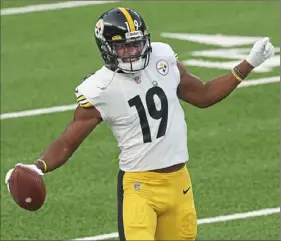  ?? Peter Diana/Post-Gazette Story in Sports, WS-9. ?? Wide receiver JuJu Smith-Schuster signed a one-year contract to return to the Steelers, the team announced Friday.