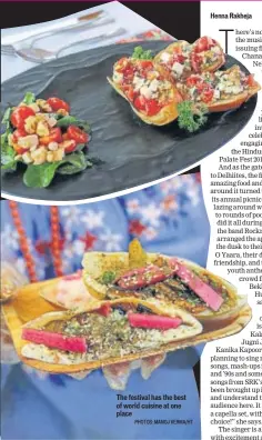  ?? PHOTOS: MANOJ VERMA/HT ?? The festival has the best of world cuisine at one place