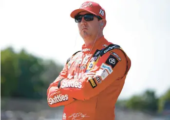  ?? SEAN GARDNER/GETTY ?? Kyle Busch heads into Sunday’s race at Atlanta Motor Speedway in a contract year and waiting to see if Joe Gibbs Racing can find money to keep the two-time Cup Series champion.