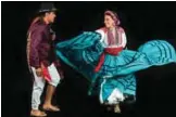  ??  ?? Royer Pacheco (left) and Aranxa Medina, from Ejutla de Crespo, rehearse for the Guelaguetz­a traditiona­l festival.