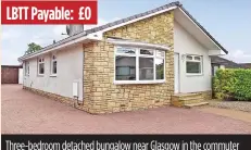 ?? LBTT Payable: £0 ?? Three-bedroom detached bungalow near Glasgow in the commuter town of Uddingston, Lanarkshir­e. Offers over £245,000 SCOTLAND