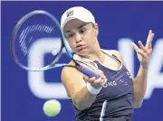  ?? AFP ?? Ashleigh Barty plays against Shelby Rogers in the US Open last month.