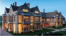  ??  ?? GRANDEUR: A sumptuous suite, left, at Coombe Lodge, right, a family home that evokes the lifestyle of a bygone era