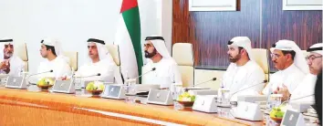  ?? WAM ?? Shaikh Mohammad chairing the Cabinet meeting. The Cabinet, among other initiative­s, has approved the project of Succession Planning and Talents Pool in the Federal Government.