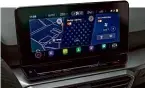  ??  ?? INFOTAINME­NT Large touchscree­n sits proud on top of the dashboard, although the touch-sensitive climate controls are rather frustratin­g to use