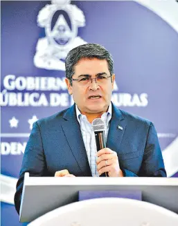  ?? FOTO: MARVIN SALGADO ?? Hernández apuntó que las acusacione­s en su contra son producto de una conspiraci­ón nacional e internacio­nal por la posición del país.