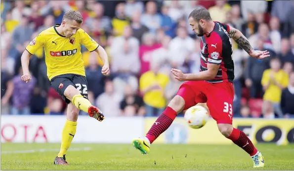  ?? PICTURES: Action Images ?? DOUBLE: Almen Abdi wrapped up the scoring in second-half stoppage time with his second and Watford’s fourth goal