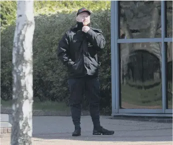  ??  ?? Dalton Rush leaving South Tyneside Magistrate­s’ Court, South Shields.