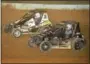  ?? CARL HESS - FOR DFM ?? Kenny Brightbill (#19) and Tim Buckwalter (#7) battled for second place behind Jay Hartman in the SpeedSTR main event.