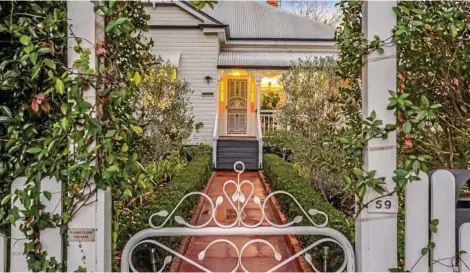  ?? Photos: Contribute­d ?? STUNNER: This delightful character home at 59 Campbell St, East Toowoomba, has been listed for sale.