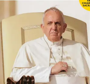  ??  ?? Papa Francesco deve fronteggia­re dubbi e critiche di importanti cardinali sulla dottrina delle «nuove famiglie».