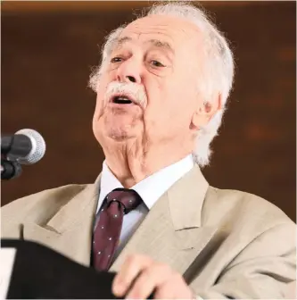  ?? BONILE BAM ANA Archives ?? GEORGE Bizos at the launch of Bram Fischervil­le Multi-Purpose Hall in Soweto in 2009.
|