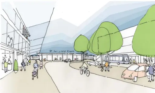  ??  ?? An artist’s impression of a new railway station
BRIDGEND COUNTY BOROUGH COUNCIL