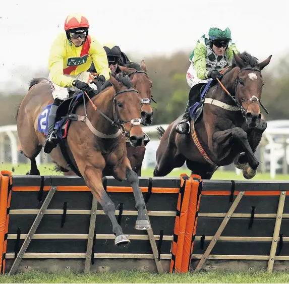  ?? Alan Crowhurst/Getty Images ?? FRIDAY, DECEMBER 7, 2018Harry Cobden, yellow colours, rides Rhythm Is A Dancer to victory in a novices’ handicap hurdle at Wincanton yesterday afternoon