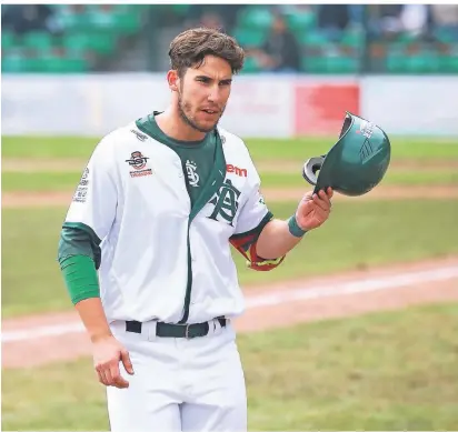  ?? FOTO: CHRISTIAN BEIER ?? Marc-Aurel Voss gehört weiterhin zum Kader der Solingen Alligators. Wie genau die Bundesliga-Saison abläuft, weiß aber auch er nicht.