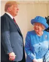  ??  ?? DUTY Queen meets Trump