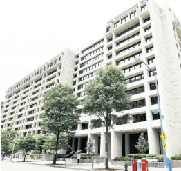  ?? AP ?? The Internatio­nal Monetary Fund headquarte­rs building in Washington.