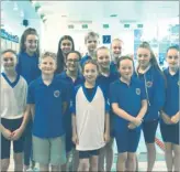  ??  ?? Faversham Swimming Club at the East Invicta Developmen­t meet at Margate’s Hartsdown Leisure Centre