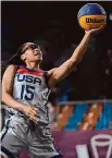  ?? Jeff Roberson/Associated Press ?? Allisha Gray is back for more after helping the U.S. win the first gold medal in women’s 3x3 basketball at the Tokyo Games.