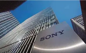  ?? BLOOMBERG PIC ?? Sony has been steadily increasing shareholde­r returns through higher dividends over the last couple of years.