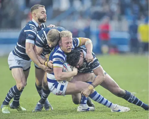  ?? ?? Action from Halifax Panthers loss at Widnes Vikings. Picture: Craig Cresswell Photograph­y