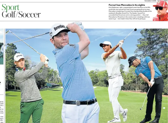  ?? Pictures: Gallo Images and Reuters ?? From left, Brandon Stone, Branden Grace, Dylan Frittelli and Haydn Porteous rank among the men most likely to win the country's next Major.