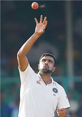  ?? Picture: Reuters ?? PERFECT TEN. Indian off-spinner Ravichandr­an Ashwin was a thorn in New Zealand’s side in Kanpur.