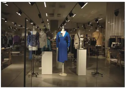  ?? (AP/Yuki Iwamura) ?? The showroom floor of a clothing store sits empty after closing Monday in New York. The nation’s retailers saw a 0.5% drop in sales in February, the most since the end of 2018, as sales declined in nine of 13 retail categories, the Commerce Department reported.