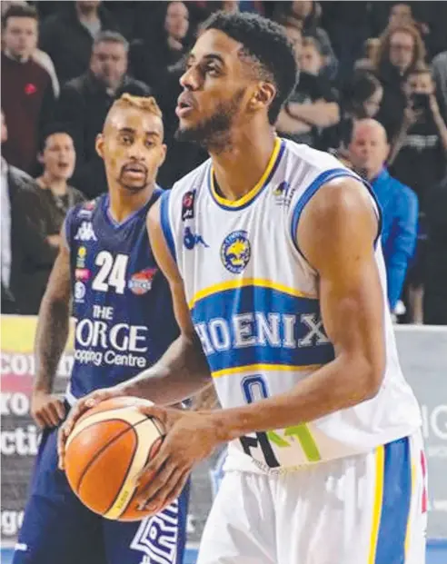  ??  ?? FAST START: Townsville Heat recruit Jamell Anderson is ready to go just after getting off a plane.