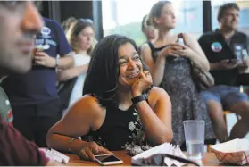  ?? Genna Martin / SeattlePI.Com ?? Rep. Pramila Jayapal: “Last time I looked, progressiv­es are working people.”