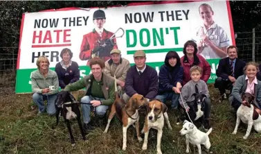  ??  ?? The Countrysid­e Alliance campaigned against the Hunting Act and wants the law repealed