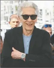  ?? — JOEL C RYAN/THE ASSOCIATED PRESS ?? Canadian director David Cronenberg poses at the photo call for his latest film Crimes of the Future at Cannes Film Festival.