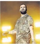  ?? FOTO: DPA ?? Rapper Drake verteidigt sein Album „Honestly, Nevermind“.