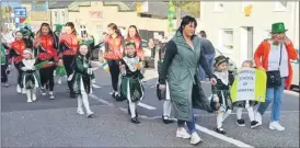  ?? (Pic: CTR Events) ?? Members of the Farrelly School of Dancers marching on Main Street, Castletown­roche during Sunday’s parade.