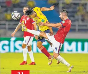  ??  ?? Triunfo. La selección de Colombia sacó una victoria importante en casa ante Chile.