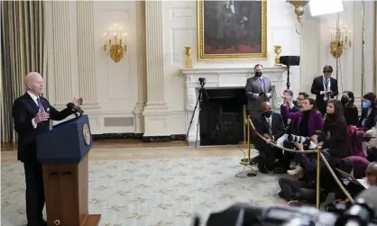  ?? Photograph: Patrick Semansky/AP ?? Biden at the White House on Monday. The proposal is the administra­tion’s most aggressive move to date to tax the very wealthiest Americans.