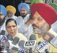  ?? PTI PHOTO ?? Newly appointed leader of opposition in Punjab assembly Harpal Singh Cheema addressing the media after a meeting with AAP supremo Arvind Kejriwal in New Delhi on Thursday.