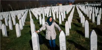  ?? Dimitar Dilkoff/AFP/Getty Images ?? The memorial centre of Potocari near Srebrenica, where some victims of former Bosnian Serbian commander Ratko Mladic are buried.