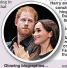  ?? ?? Glowing biographie­s… Prince Harry and Meghan