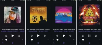  ?? DAVID HAMILTON — THE ASSOCIATED PRESS ?? Podcasts made available by Apple and Google let you tune into the world of the QAnon conspiracy theory, wallow in former President Donald Trump’s false claims of a stolen election and bask in other extremism.