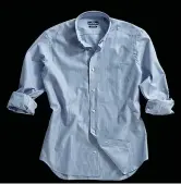  ??  ?? Capi basici Una camicia button down di Tela Blu