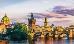  ??  ?? Charles Bridge in the Old Town of Prague, Czech Republic.