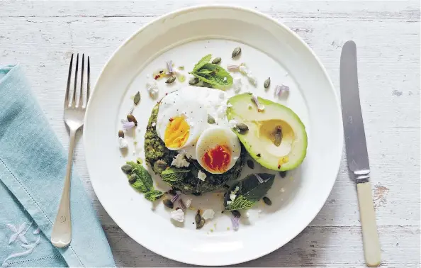  ?? PHOTOS: PHILIPPA LANGLEY ?? Lemon zest brightens the Green Pea, Fava Bean and Feta Cakes with Mint.