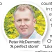  ??  ?? Peter McDermott: ‘A perfect storm’