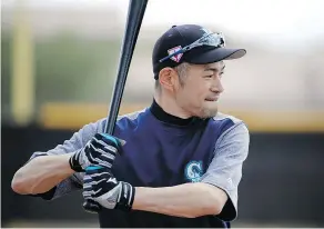  ?? — CHARLIE RIEDEL/THE ASSOCIATED PRESS ?? Ichiro Suzuki “looks unbelievab­le, like he’s prepared every minute,” Mariners’ GM Jerry Dipoto says.