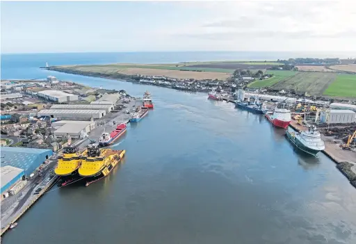  ??  ?? Montrose Port will be the operations and maintenanc­e base for the 114-turbine Seagreen offshore wind farm.